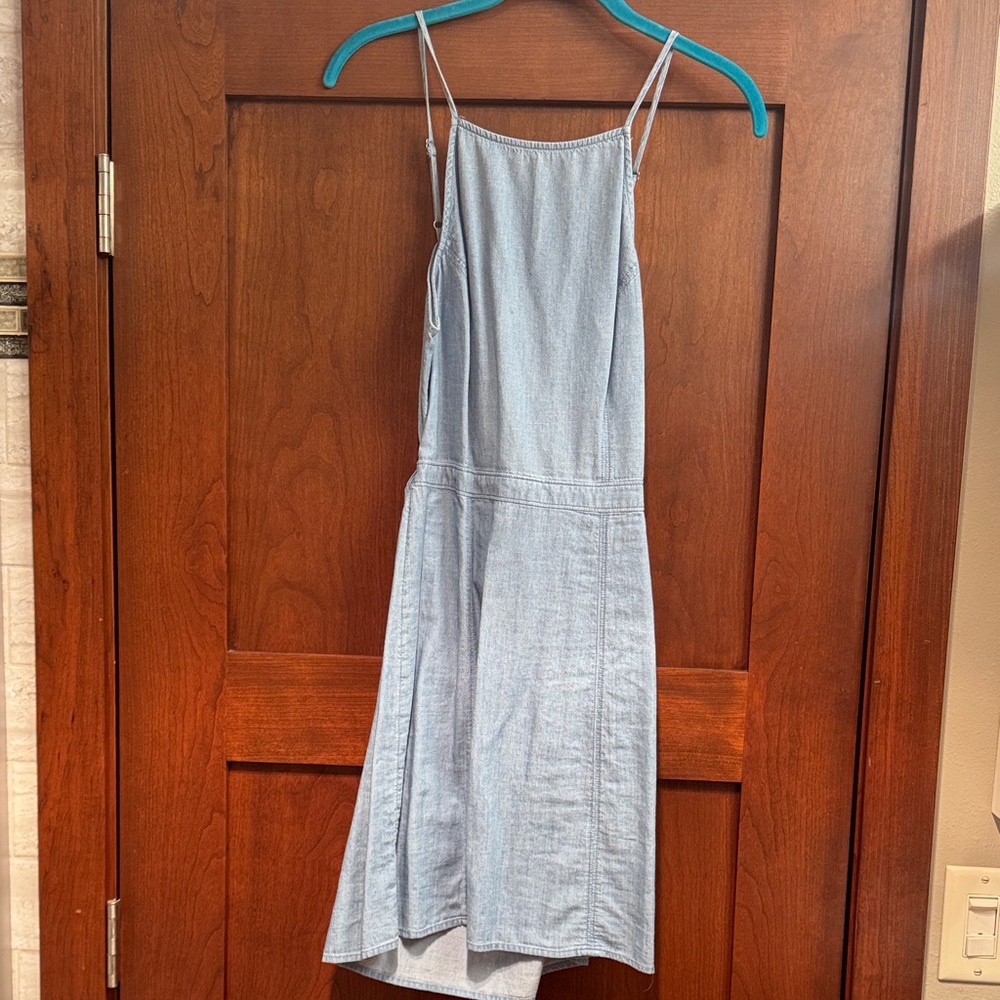 Hollister Light Blue Denim Midi Dress